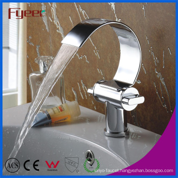 Fyeer Fashion Double Handle Waterfall Basin Faucet